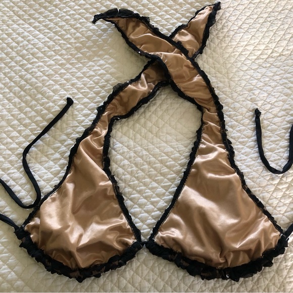 Sequin Mesh and Lace 5-Way Bikini Top D to DDD Custom Made by Pango Pango - Picture 13 of 13